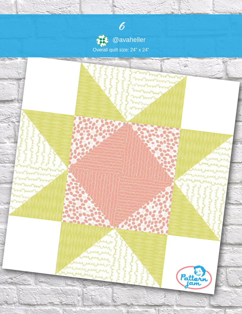 6 - custom quilt designed by &#64;avaheller using PatternJam quilt design software