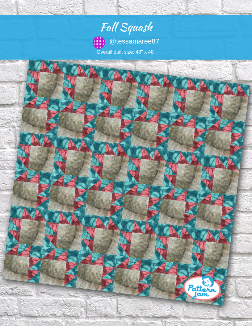 Fall Squash - custom quilt designed by &#64;tessamaree87 using PatternJam quilt design software