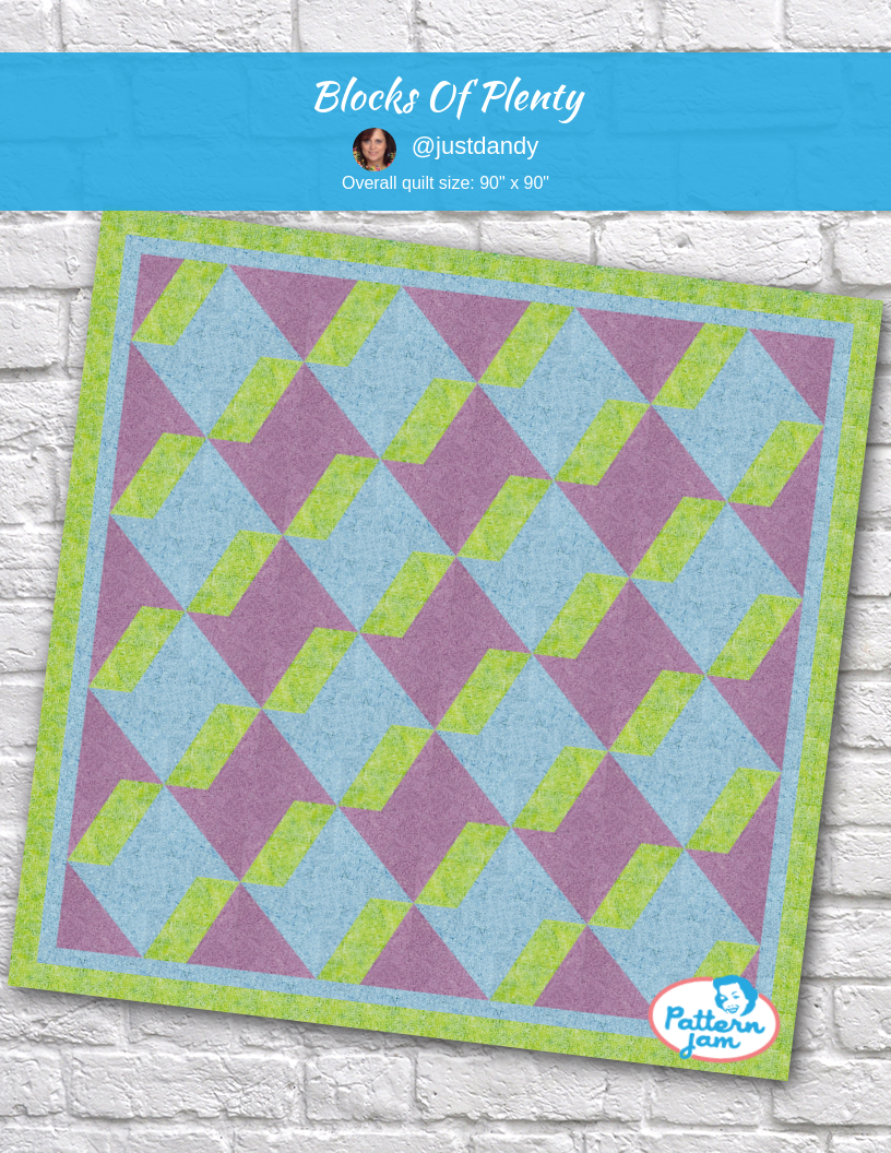 Blocks of Plenty - custom quilt designed by &#64;justdandy using PatternJam quilt design software