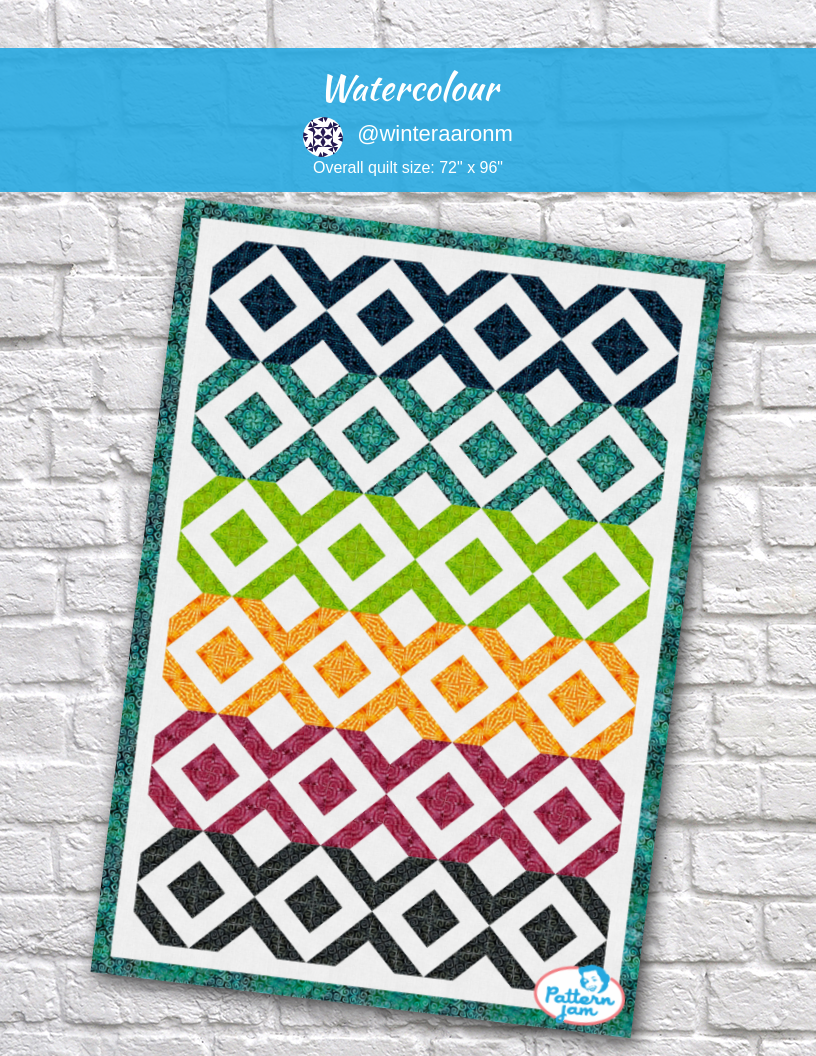Watercolour - custom quilt designed by &#64;winteraaronm using PatternJam quilt design software