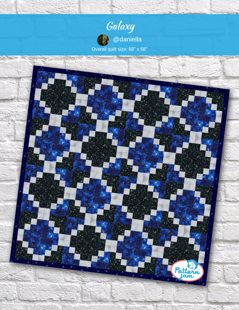 Galaxy - custom quilt designed by &#64;daniella using PatternJam quilt design software