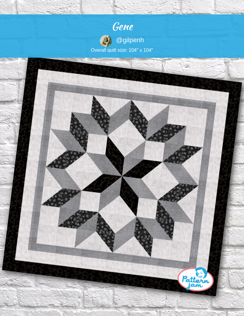 Gene - custom quilt designed by &#64;gilpenh using PatternJam quilt design software
