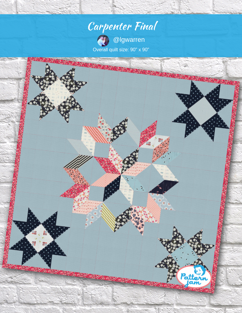 Carpenter Final - custom quilt designed by &#64;lgwarren using PatternJam quilt design software