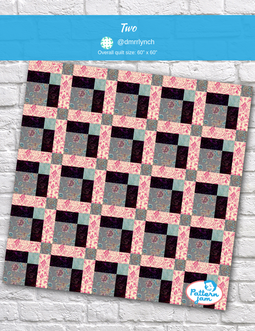 two - custom quilt designed by &#64;dmrrlynch using PatternJam quilt design software