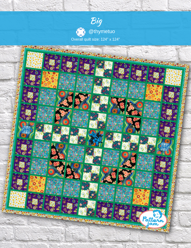 Big - custom quilt designed by &#64;thymetuo using PatternJam quilt design software