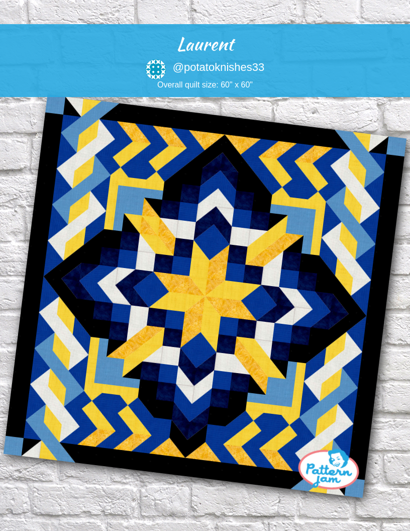 Laurent - custom quilt designed by &#64;potatoknishes33 using PatternJam quilt design software