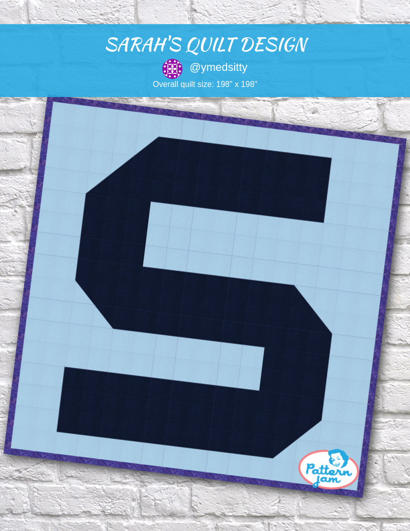 SARAH'S QUILT DESIGN - custom quilt designed by &#64;ymedsitty using PatternJam quilt design software
