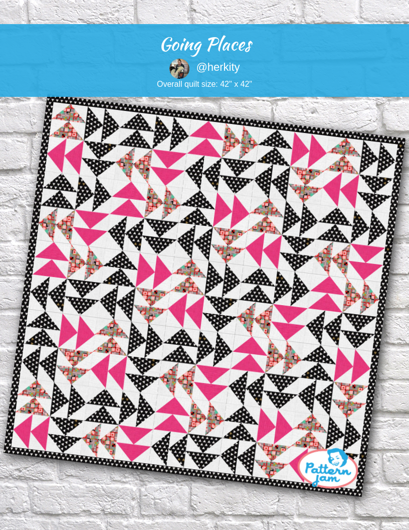 going places - custom quilt designed by &#64;herkity using PatternJam quilt design software