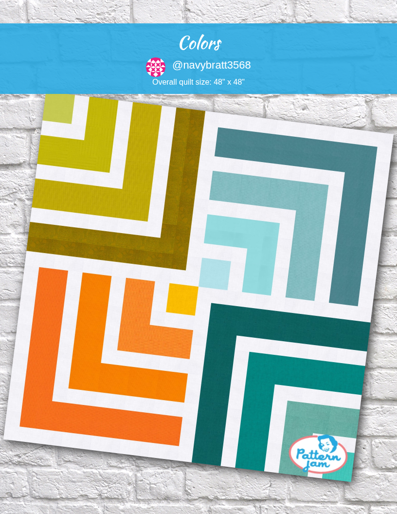 Colors - custom quilt designed by @navybratt3568 using PatternJam quilt design software