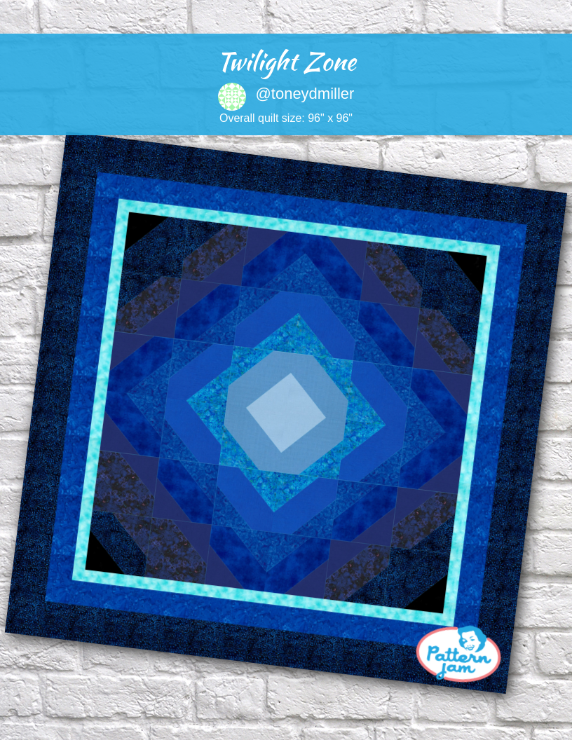 Twilight Zone - custom quilt designed by &#64;toneydmiller using PatternJam quilt design software