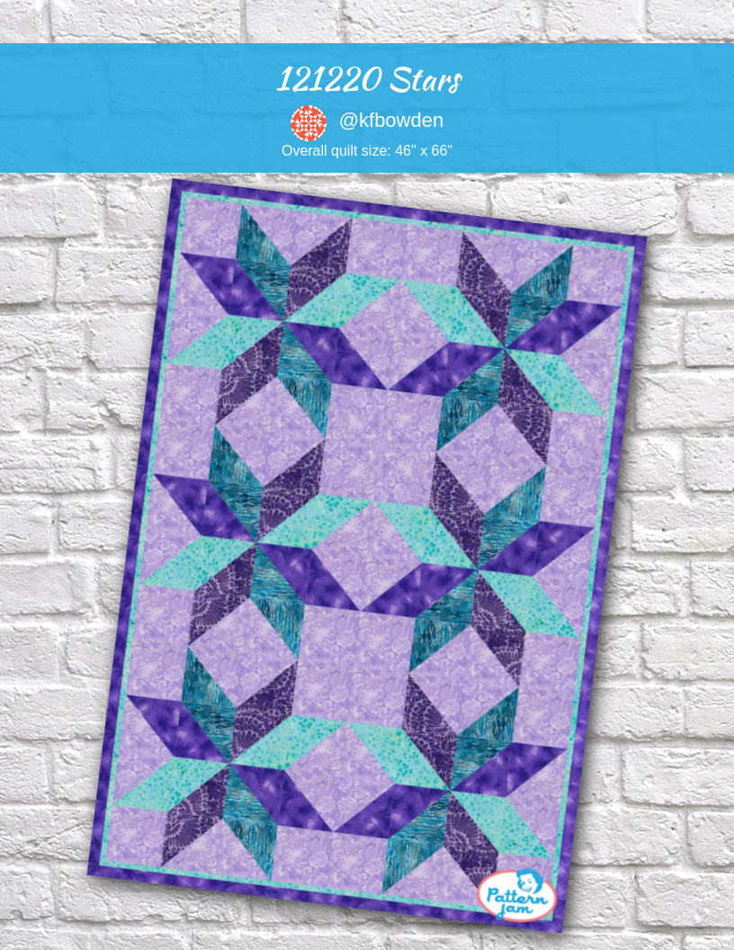 121220 Stars - custom quilt designed by &#64;kfbowden using PatternJam quilt design software