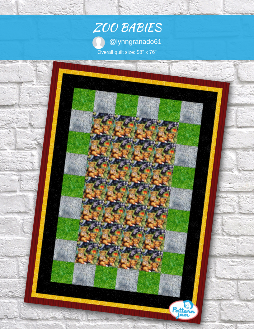 ZOO BABIES - custom quilt designed by &#64;lynngranado61 using PatternJam quilt design software