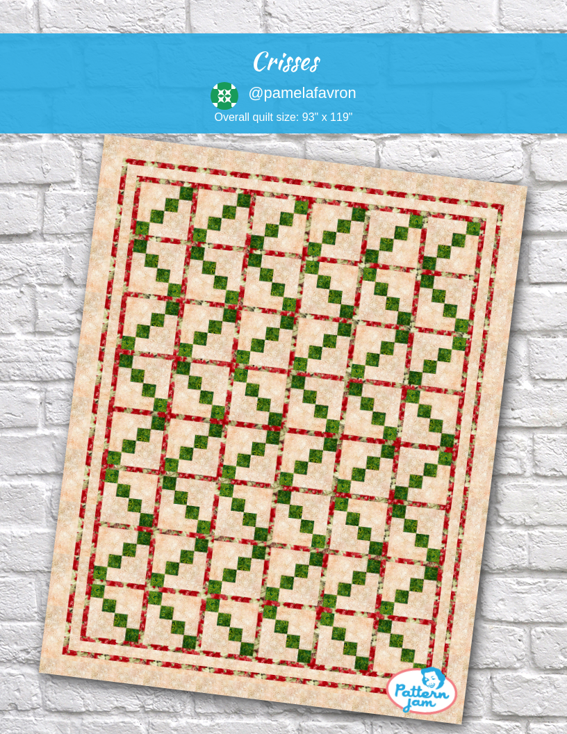 Crisses - custom quilt designed by &#64;pamelafavron using PatternJam quilt design software