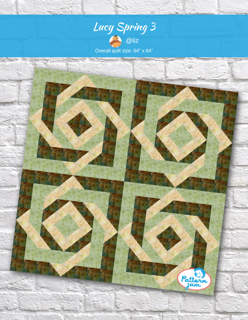 Lucy Spring 3 - custom quilt designed by &#64;liz using PatternJam quilt design software