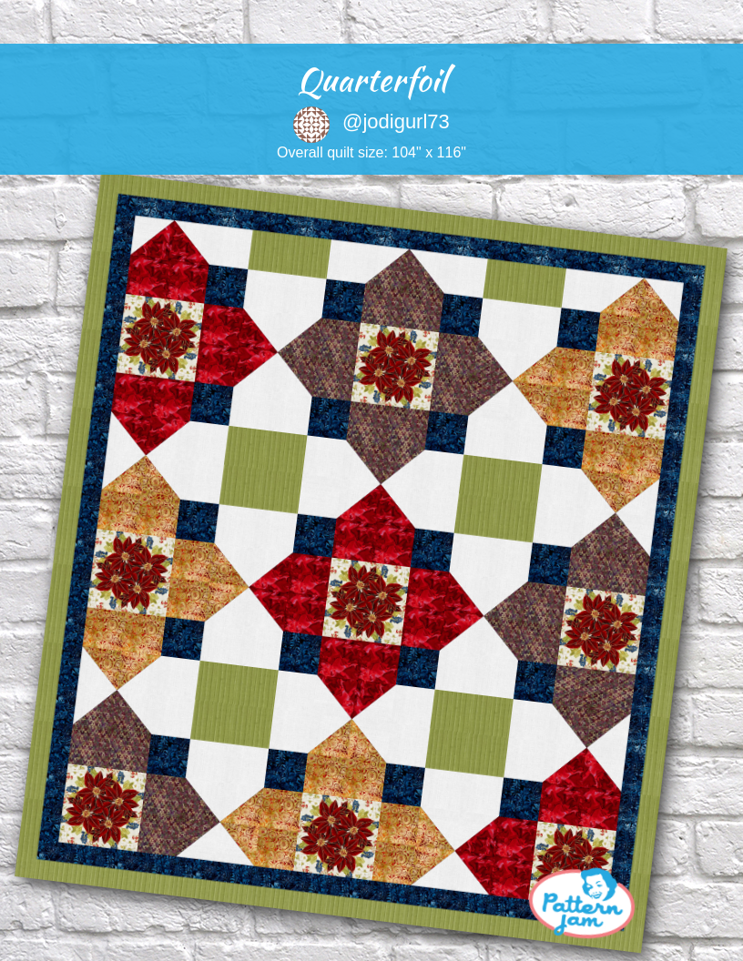quarterfoil - custom quilt designed by &#64;jodigurl73 using PatternJam quilt design software