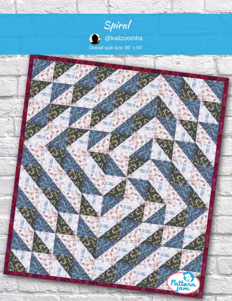 spiral - custom quilt designed by &#64;kalizoomba using PatternJam quilt design software