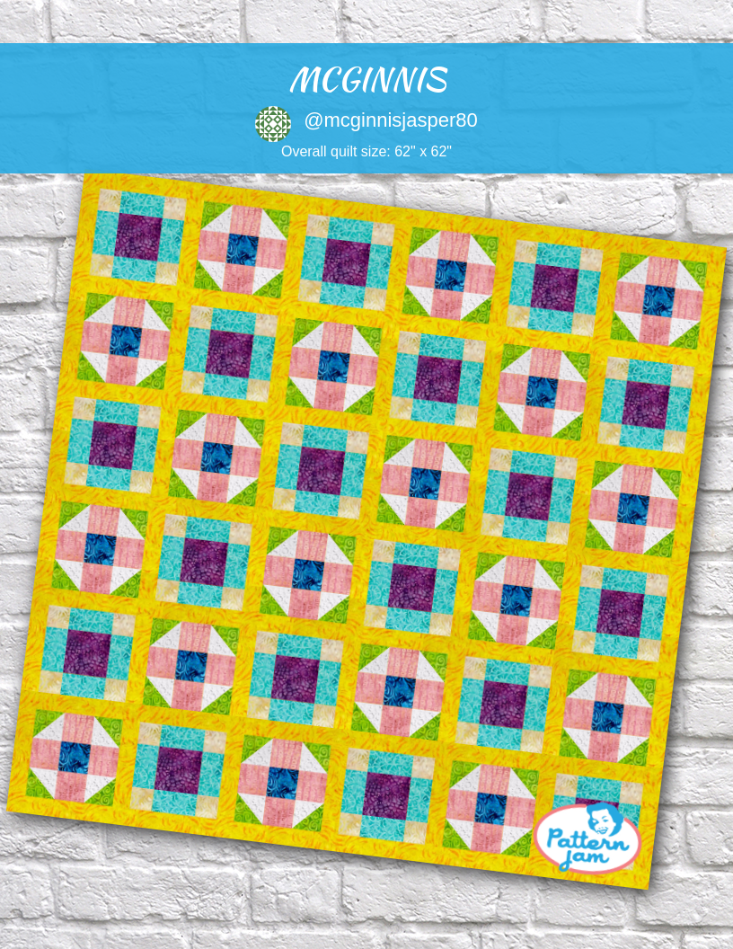 MCGINNIS - custom quilt designed by &#64;mcginnisjasper80 using PatternJam quilt design software