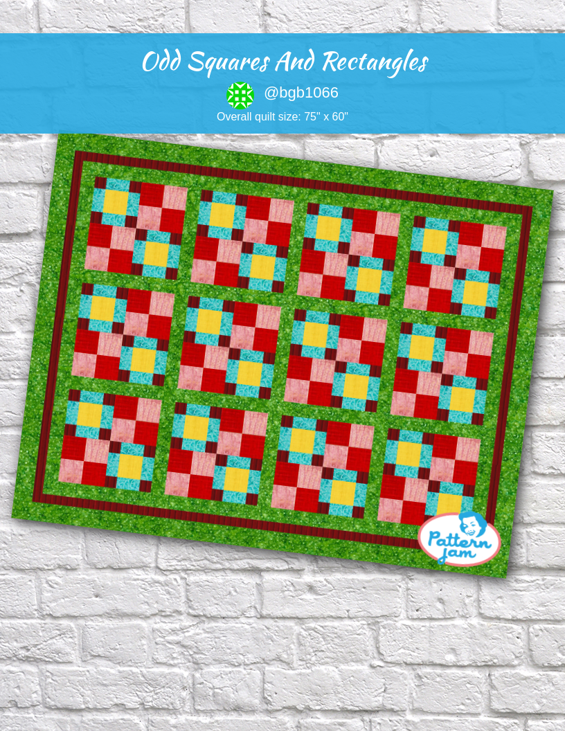 Odd Squares and Rectangles - custom quilt designed by &#64;bgb1066 using PatternJam quilt design software
