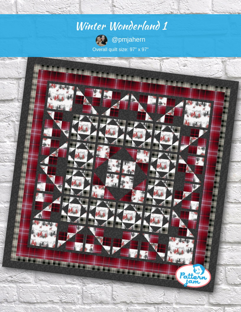 Winter Wonderland 1 - custom quilt designed by &#64;pmjahern using PatternJam quilt design software