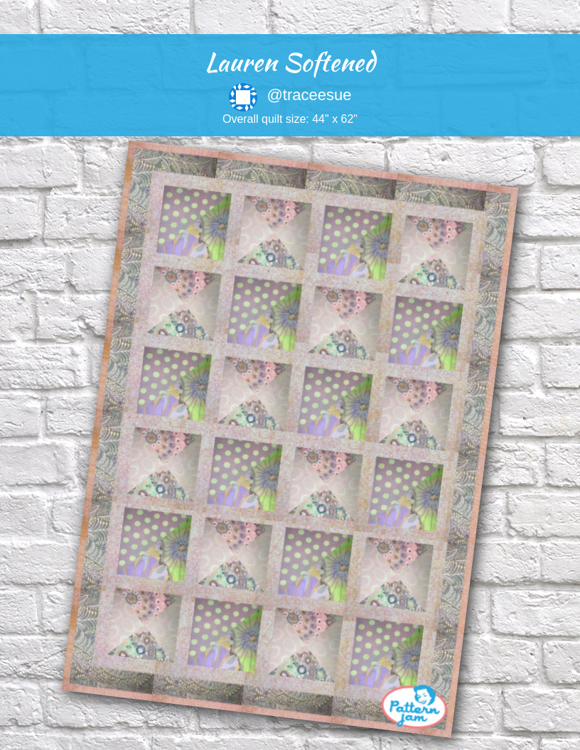 Lauren Softened - custom quilt designed by &#64;traceesue using PatternJam quilt design software