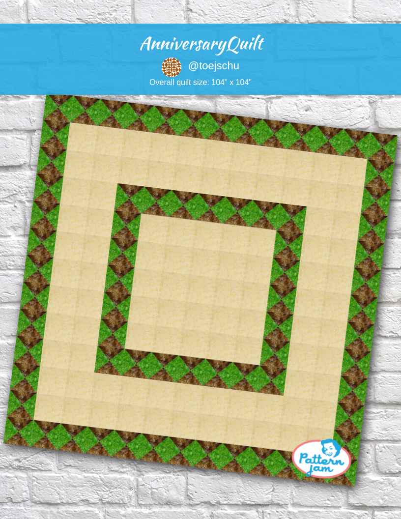 AnniversaryQuilt - custom quilt designed by &#64;toejschu using PatternJam quilt design software