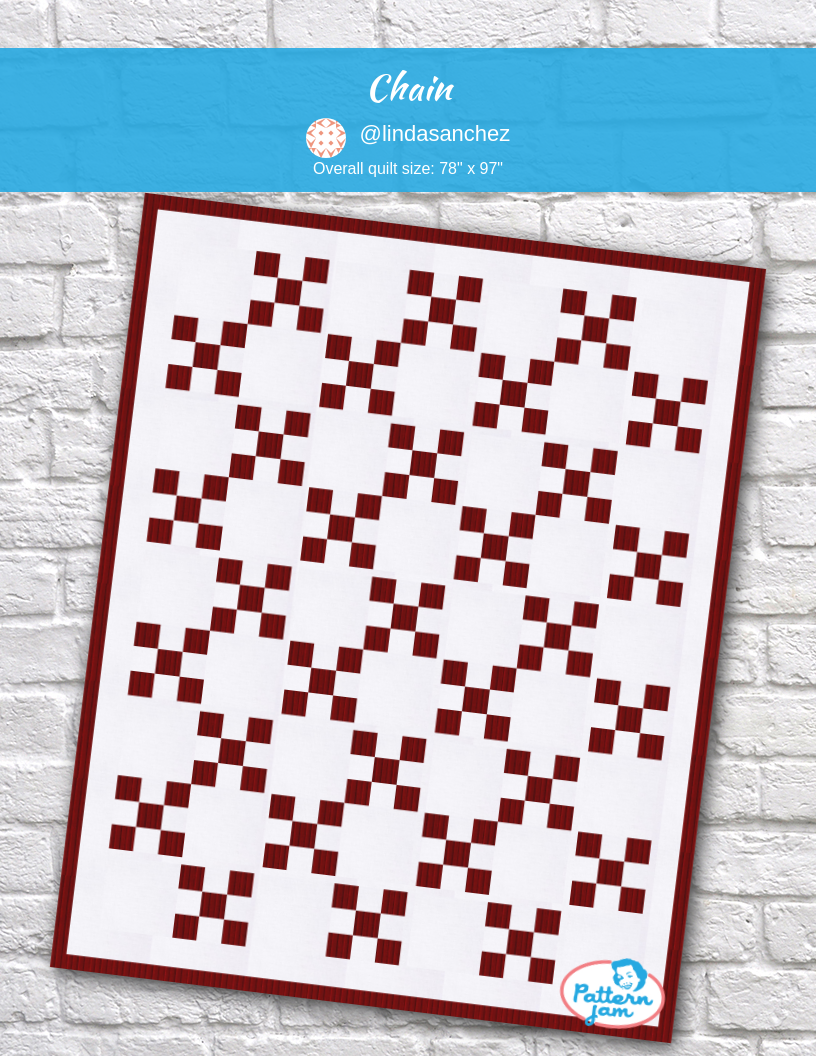 chain - custom quilt designed by &#64;lindasanchez using PatternJam quilt design software
