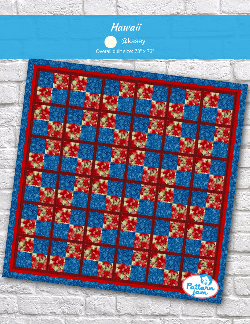 Hawaii - custom quilt designed by &#64;kasey using PatternJam quilt design software