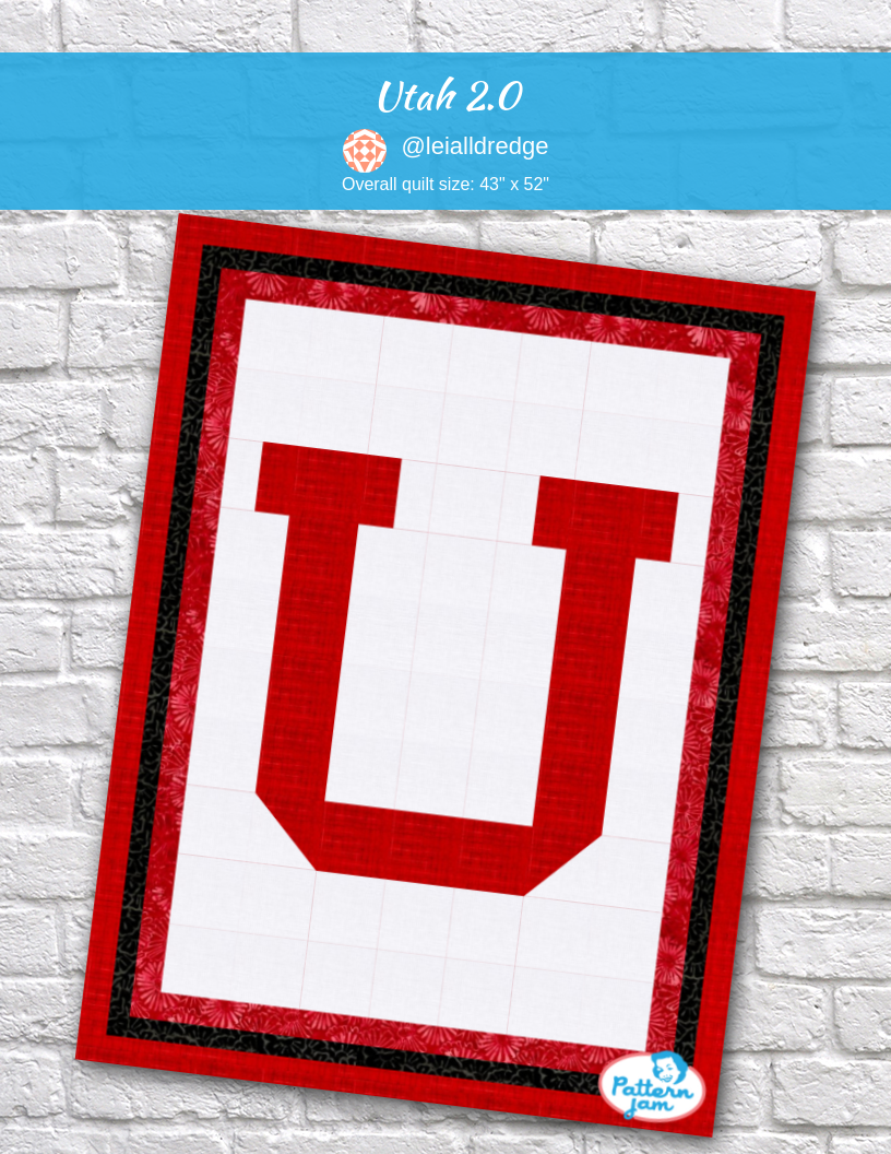 Utah 2.0 - custom quilt designed by &#64;leialldredge using PatternJam quilt design software