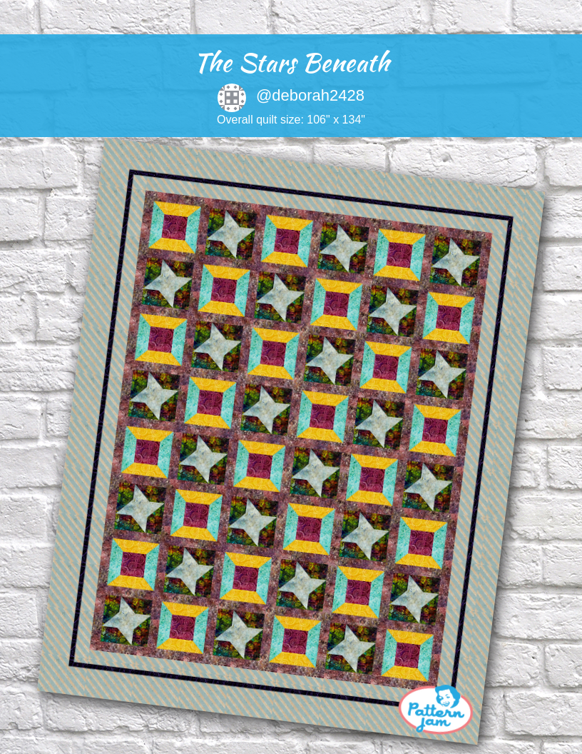 The stars beneath - custom quilt designed by &#64;deborah2428 using PatternJam quilt design software