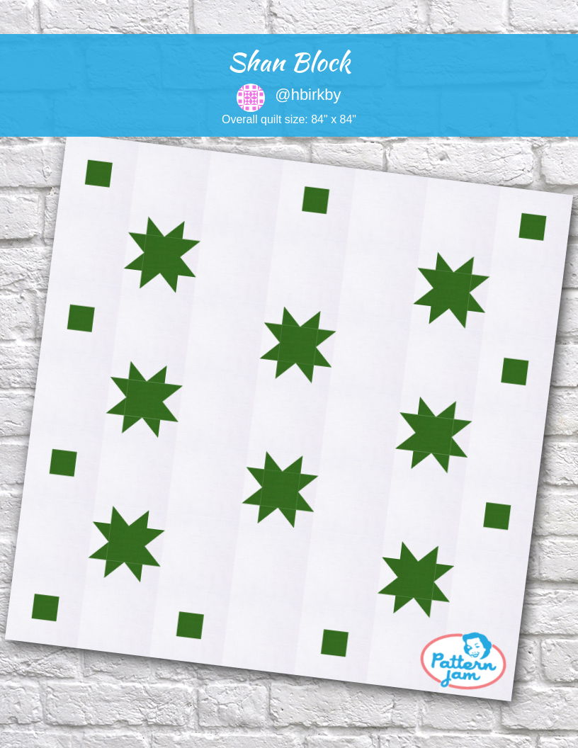 Shan block - custom quilt designed by &#64;hbirkby using PatternJam quilt design software