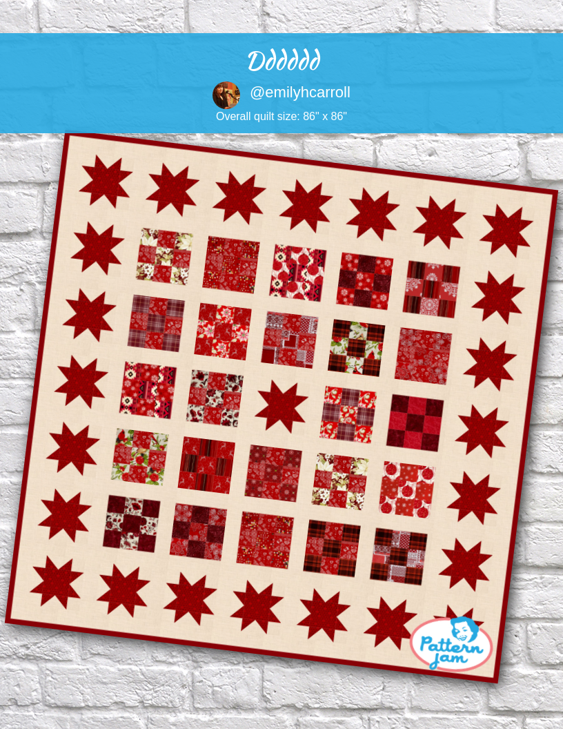 Dddddd - custom quilt designed by &#64;emilyhcarroll using PatternJam quilt design software