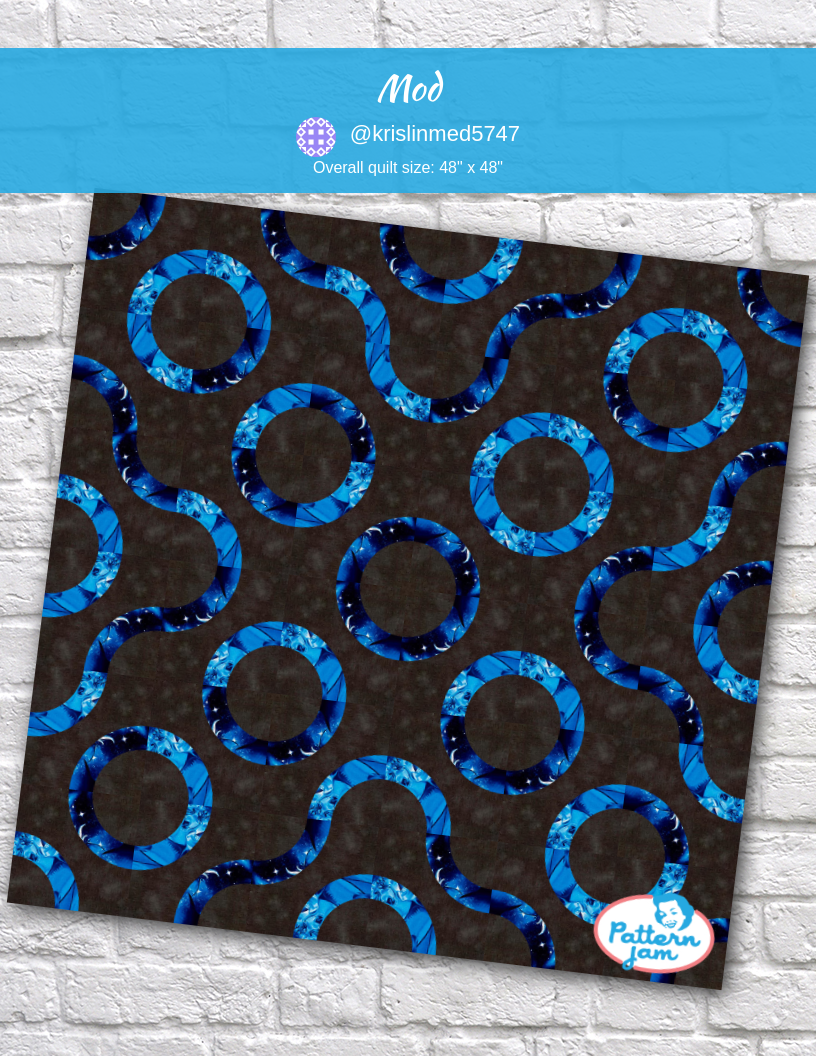 Mod - custom quilt designed by &#64;krislinmed5747 using PatternJam quilt design software