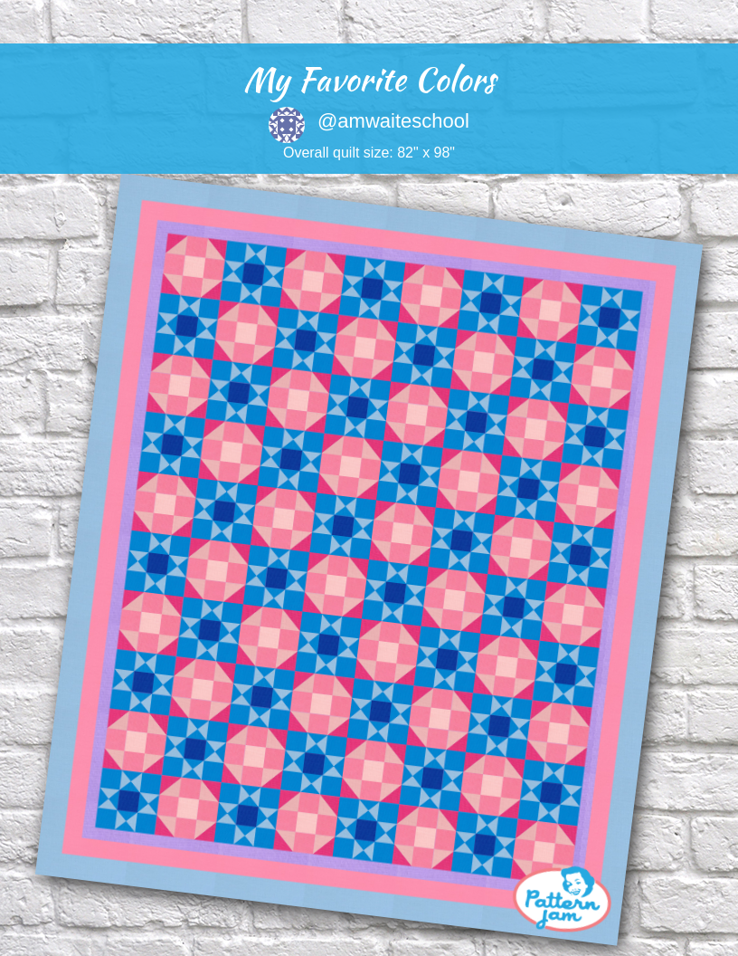 My Favorite Colors - custom quilt designed by &#64;amwaiteschool using PatternJam quilt design software