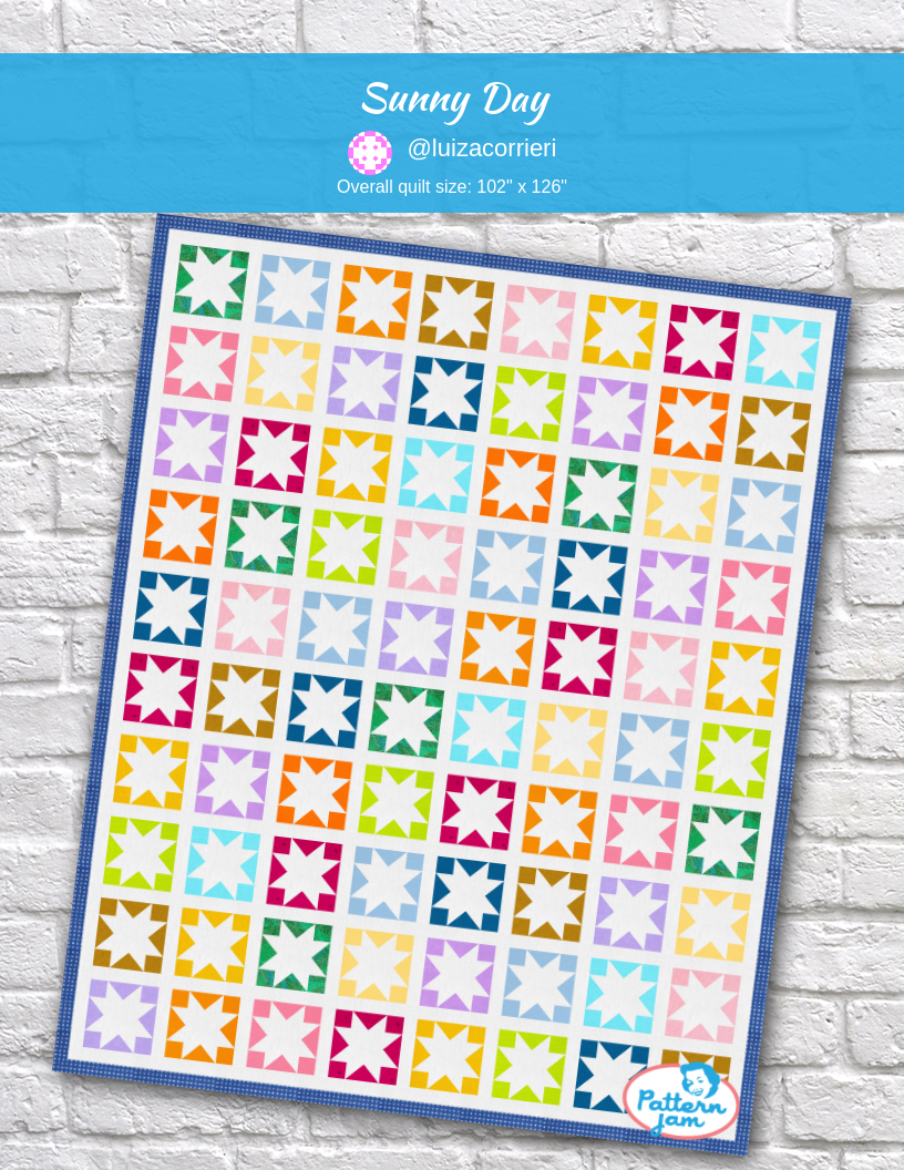 sunny day - custom quilt designed by &#64;luizacorrieri using PatternJam quilt design software