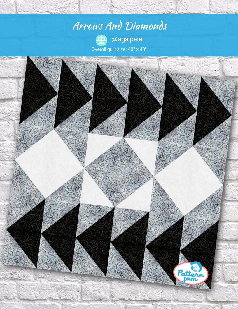 Arrows and Diamonds - custom quilt designed by &#64;agalpete using PatternJam quilt design software