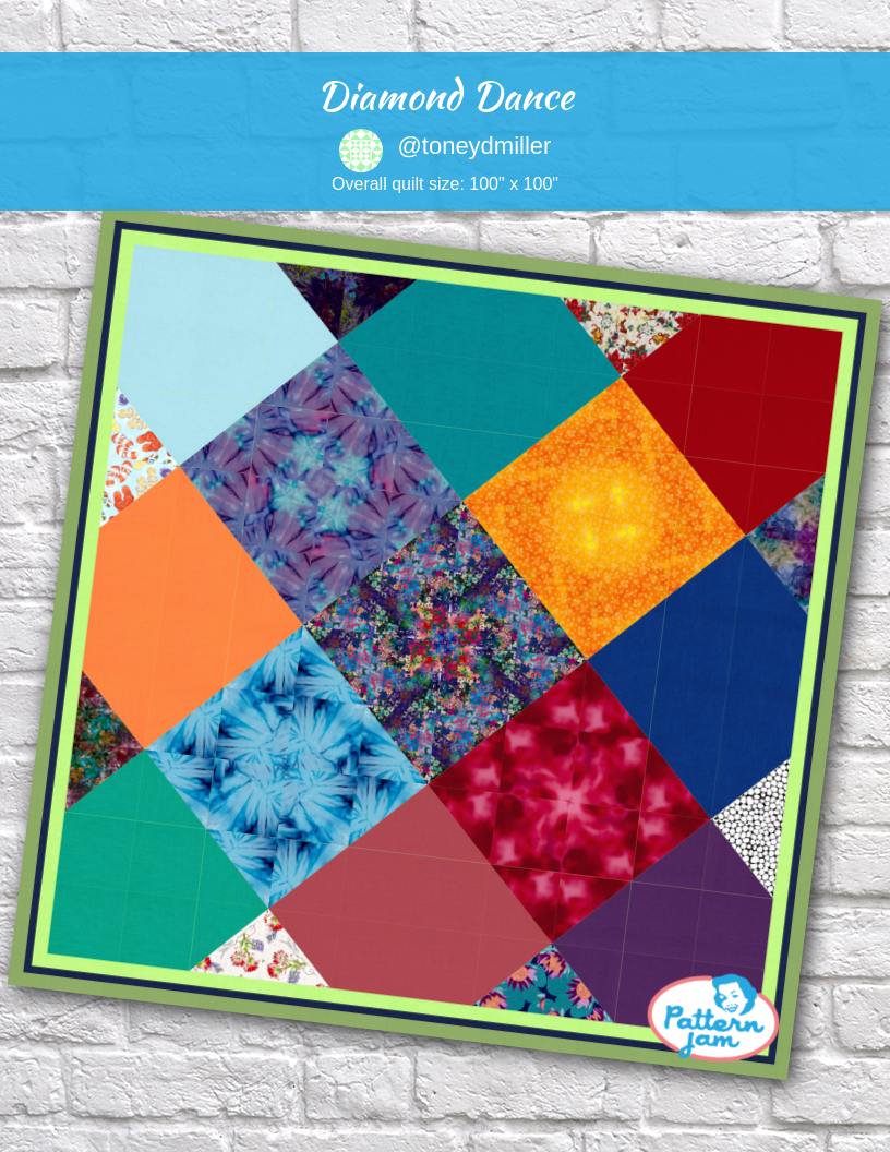 Diamond Dance - custom quilt designed by &#64;toneydmiller using PatternJam quilt design software
