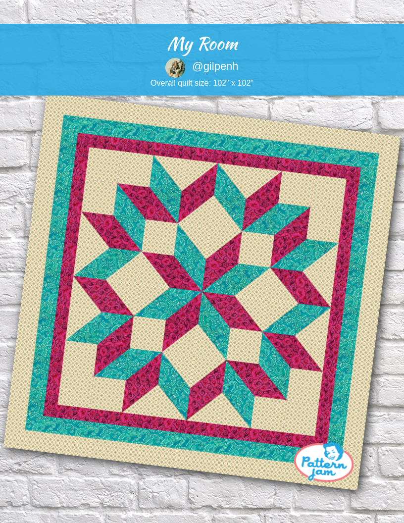My Room - custom quilt designed by &#64;gilpenh using PatternJam quilt design software