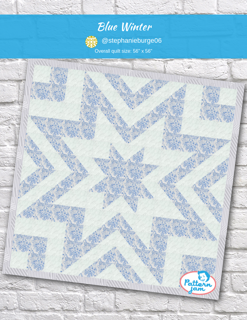 Blue Winter - custom quilt designed by &#64;stephanieburge06 using PatternJam quilt design software