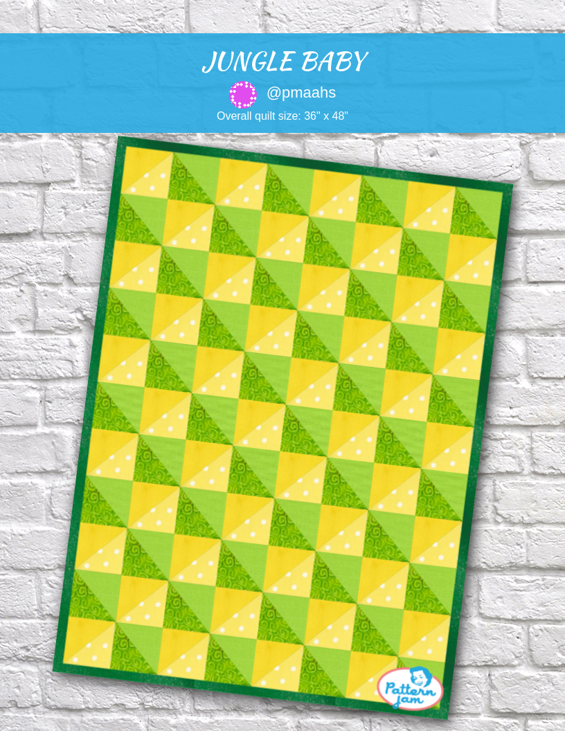 JUNGLE BABY - custom quilt designed by &#64;pmaahs using PatternJam quilt design software