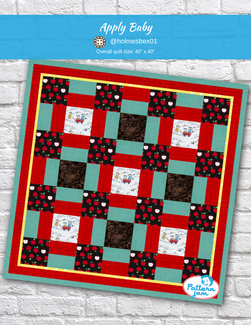 Apply Baby - custom quilt designed by &#64;holmesbex01 using PatternJam quilt design software