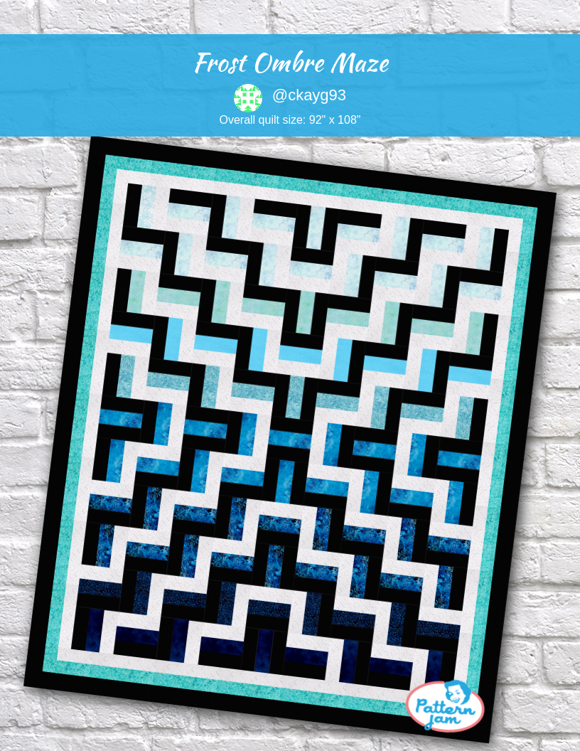 Frost Ombre Maze - custom quilt designed by &#64;ckayg93 using PatternJam quilt design software