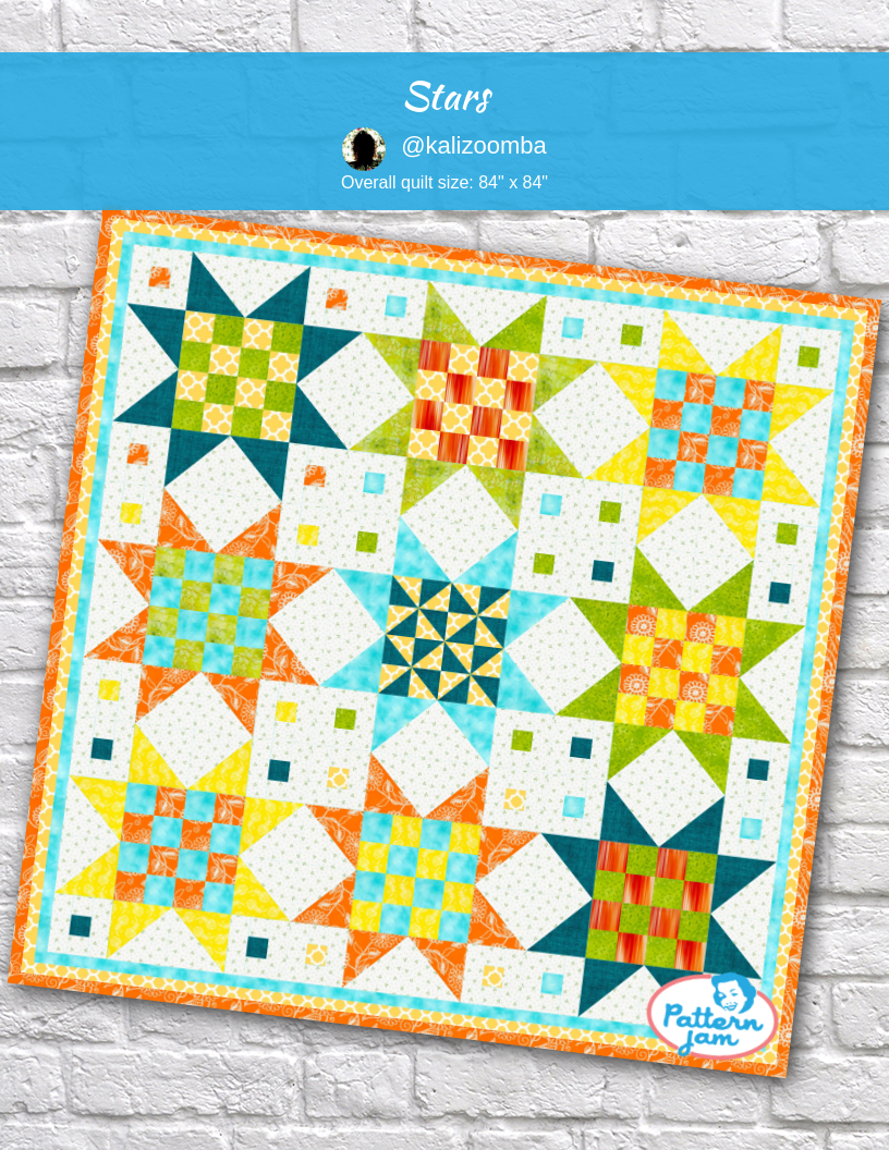 stars - custom quilt designed by &#64;kalizoomba using PatternJam quilt design software