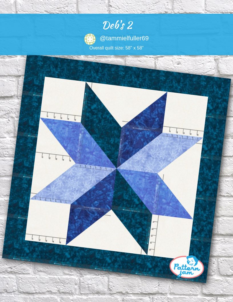 Deb's 2 - custom quilt designed by &#64;tammielfuller69 using PatternJam quilt design software