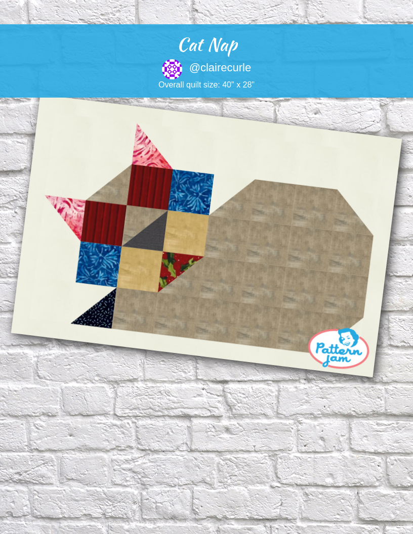 Cat Nap - custom quilt designed by &#64;clairecurle using PatternJam quilt design software