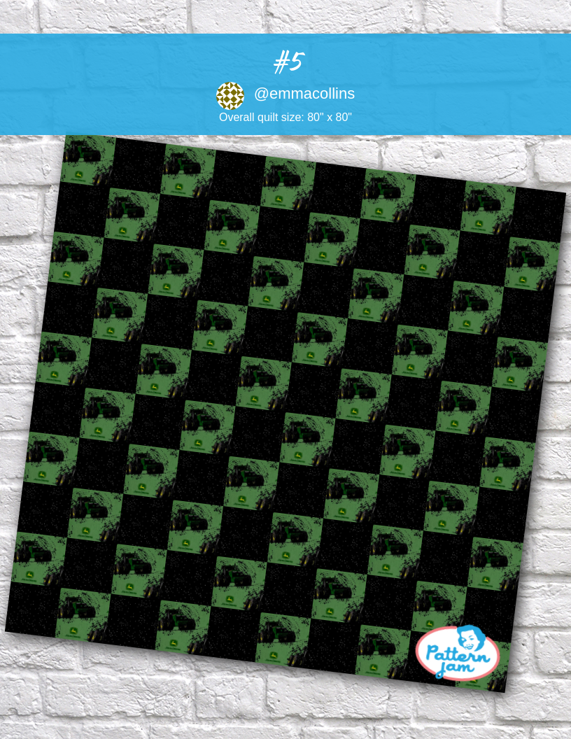 #5 - custom quilt designed by &#64;emmacollins using PatternJam quilt design software