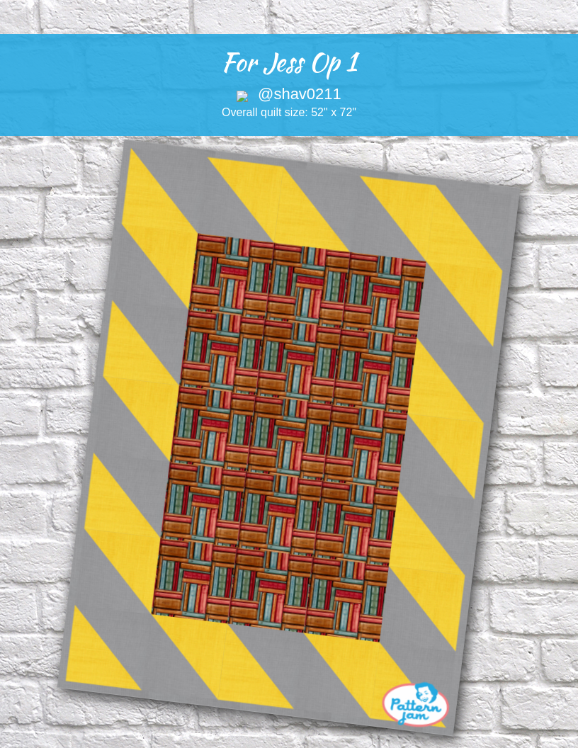 For Jess Op 1 - custom quilt designed by &#64;shav0211 using PatternJam quilt design software