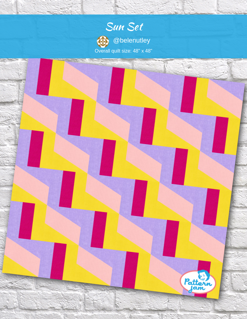 sun set - custom quilt designed by &#64;belenutley using PatternJam quilt design software