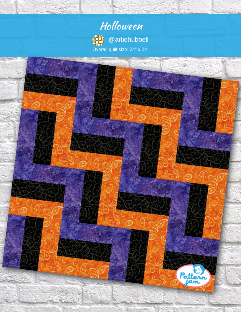 holloween - custom quilt designed by &#64;artiehubbell using PatternJam quilt design software