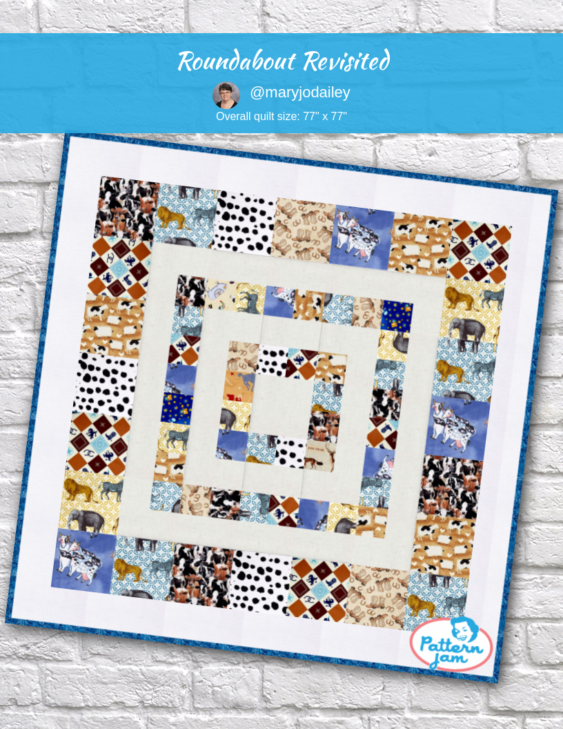 Roundabout Revisited - custom quilt designed by &#64;maryjodailey using PatternJam quilt design software