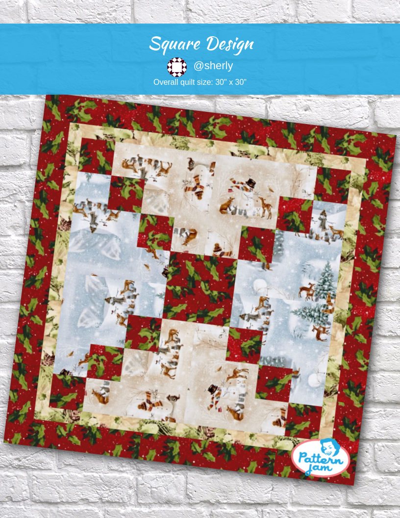 square design - custom quilt designed by &#64;sherly using PatternJam quilt design software